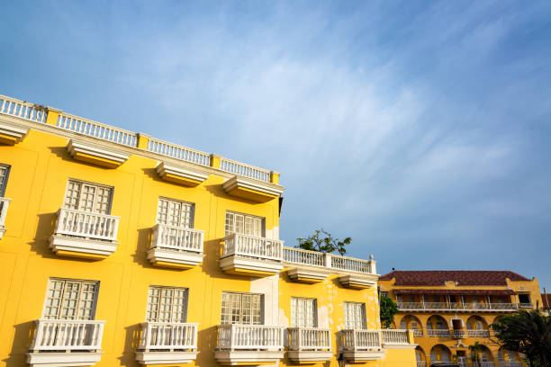 istock Yellow Building, White Balconies 1135613327