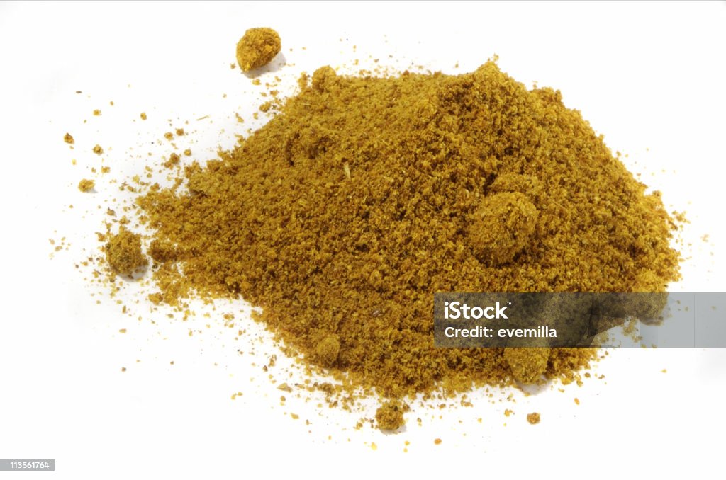 curry powder-Schnitt auf Weiß - Lizenzfrei Ausgedörrt Stock-Foto