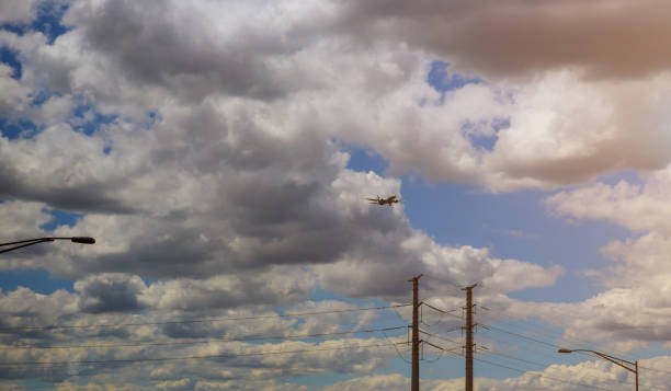 istock Commerical passenger jet coming on landing airport 1135621554