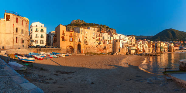 istock Cefalu in the morning, Sicily, Italy 1135623652