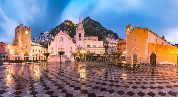 istock Piazza IX Aprile in Taormina, Sicily, Italy 1135623665