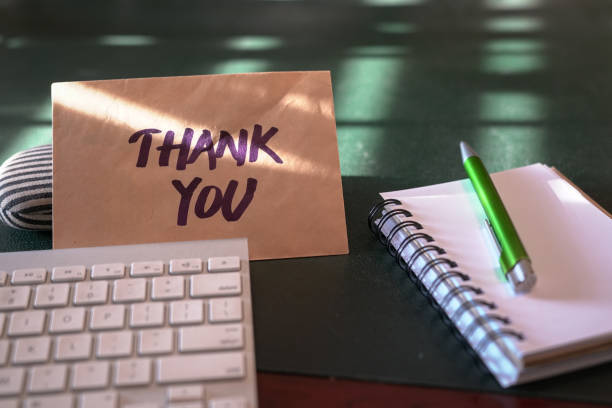 istock Thank you card or note for job well done 1135628576
