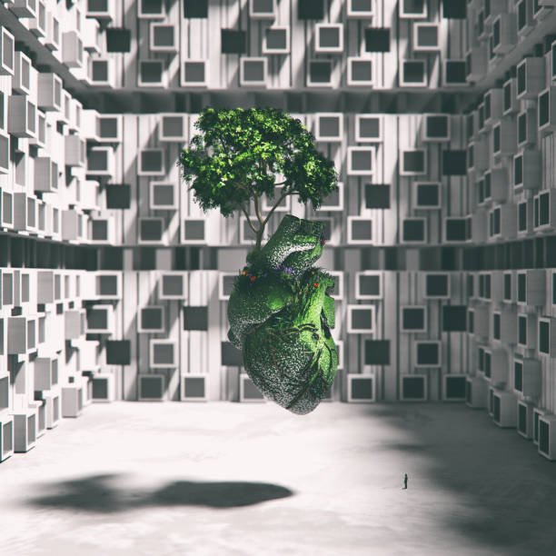 istock Green heart in an urban environment 1135633070