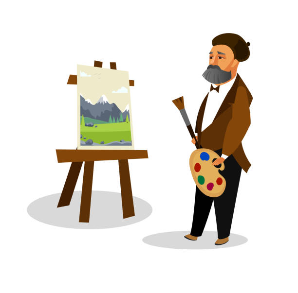 Artist Painting Landscape Cartoon Illustration Stock Illustration - Download Image Now - Artist's Canvas, Easel, Adult - iStock Artist Painting Landscape Cartoon Illustration Stock Illustration - Download Image Now - Artist's Canvas, Easel, Adult - iStock