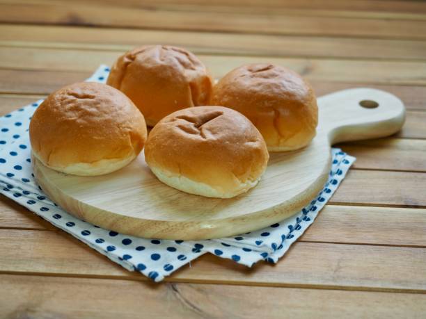 istock Wood board and Morning bread, Confectionery 1135634011