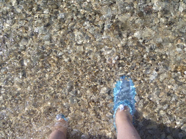 istock Feet sinking into the beach sand 1135637499