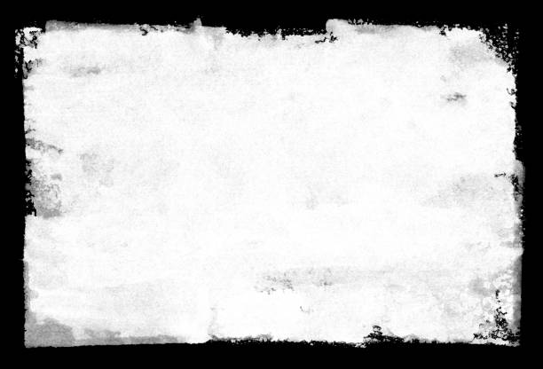 fond de bordure de texture peinte grungy - inks on paper design ink empty photos et images de collection