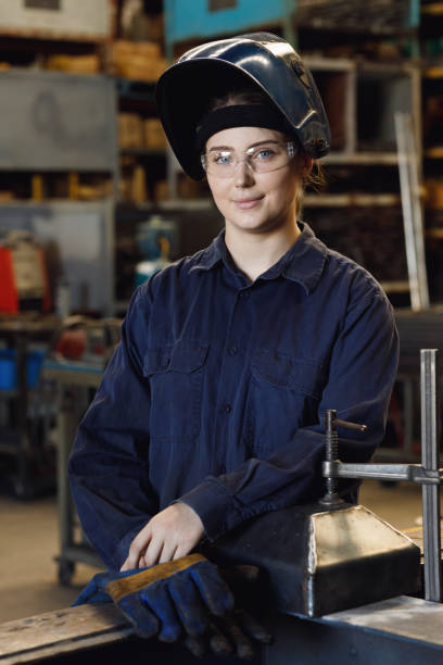istock Young Australian Female Trainee Welder 1135640087