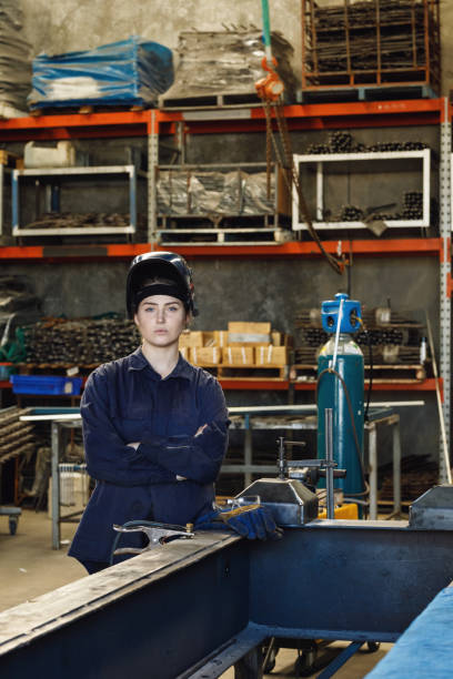 istock Young Australian Female Trainee Welder 1135640098