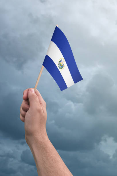 сальвадор - salvadoran flag стоковые фото и изображения