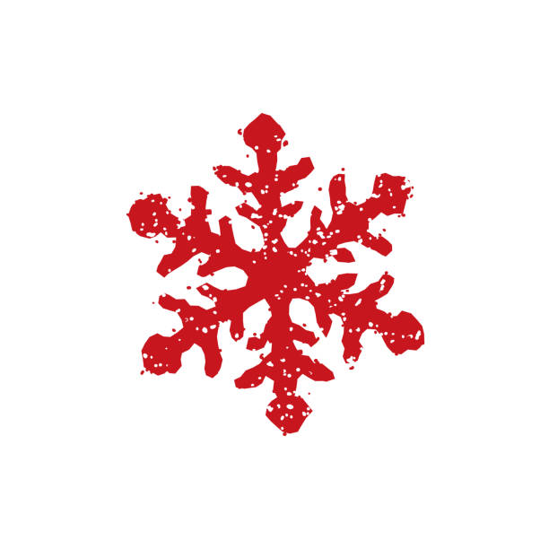 illustrations, cliparts, dessins animés et icônes de icône de timbre en caoutchouc (neige, hiver, flocon) - christmas grunge