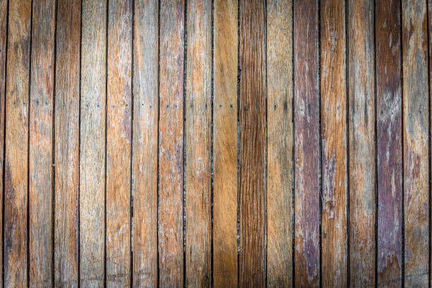 istock Wood table floor with natural pattern texture. Empty template  wood board can be used as background. 1135649968