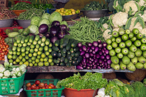 istock Fresh Vegetables at Vegetable Market 1135658433