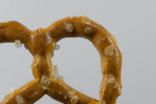 Macro image of part of a pretzel
