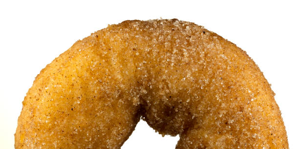Macro image of cinnamon and sugar doughnut