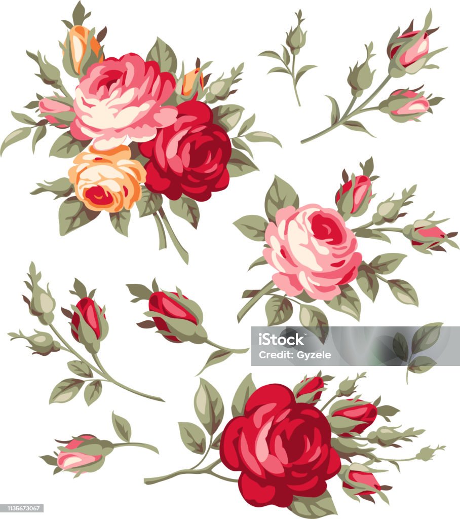 Ilustración de Rosa Vintage Decorativa Y Yema Con Hojas Conjunto De Flores Florecientes Para Invitaciones De Boda Y Tarjetas De Felicitación y más Vectores Libres de Derechos de Rosa - Flor - iStock Ilustración de Rosa Vintage Decorativa Y Yema Con Hojas Conjunto De Flores Florecientes Para Invitaciones De Boda Y Tarjetas De Felicitación y más Vectores Libres de Derechos de Rosa - Flor - iStock