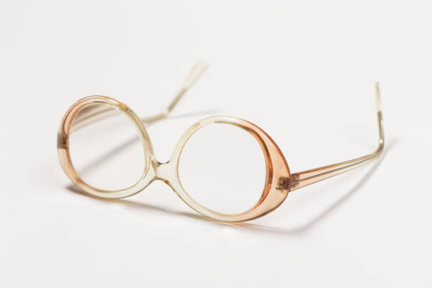 istock Front view of reading glasses with tortoiseshell frames on white background 1135674644