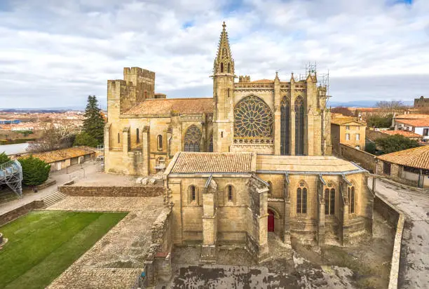 Basilica Saint Nazaire - 12th-century gothic style church in Carcassonne, France