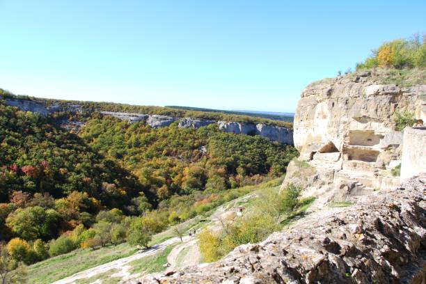 istock cave city Chufut-Kale in the autumn 1135679809