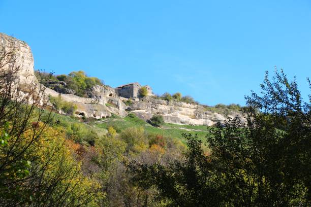 istock Kenessas on the cliff in cave town 1135680432