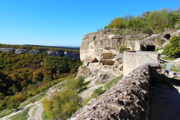 istock cave city Chufut-Kale in the autumn 1135680472