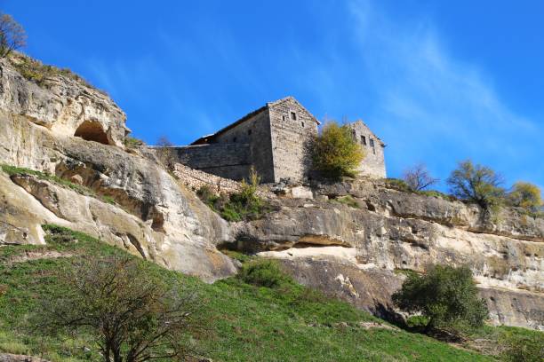 istock Kenessas on the cliff in cave town 1135680511