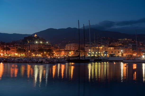 istock Italian Riviera, Sanremo by night 1135682933