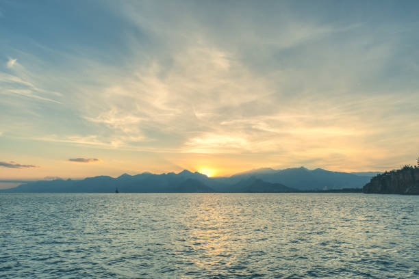 istock Sunset on the Mediterranean sea . 1135683544