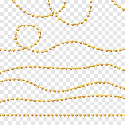 Vector beads set. Decorative chain