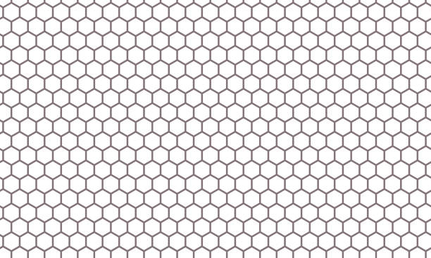 šestiúhelníkové vektorové pozadí se vzorkem. šestihranná bezešvá mřížka textura - plástvový vzor vzor stock ilustrace