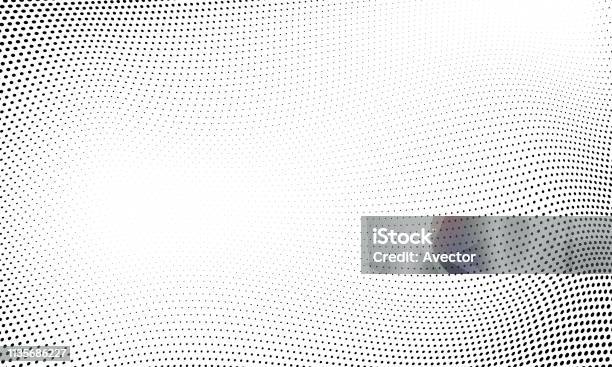 Dot Halftone Pattern Background Vector Abstract Circle Wave Grid Or Geometric Gradient Texture Background - Arte vetorial de stock e mais imagens de Texturizado