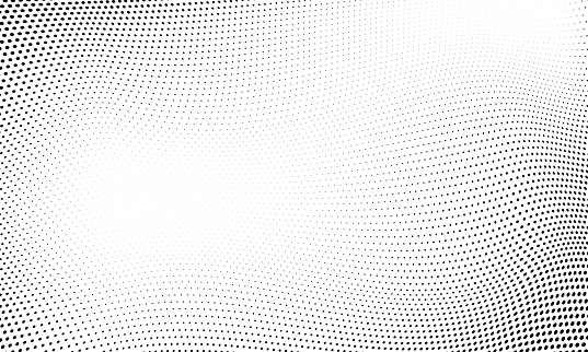 Dot halftone pattern background. Vector abstract circle wave grid or geometric gradient texture background