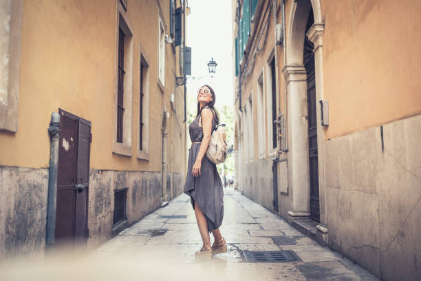 istock Young woman exploring Verona, Italy 1135686731