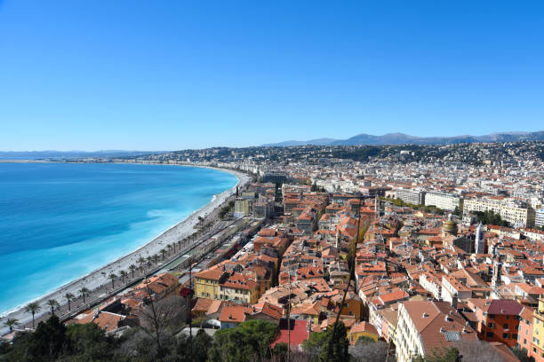 istock Nice, France. City view down the hill 1135697182