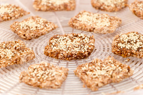 istock Process of preparing vegan cookies on food dehydrator 1135697794