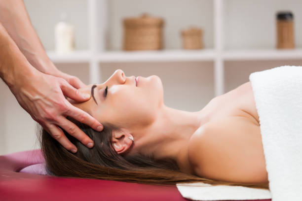 istock Woman enjoying massage 1135701980