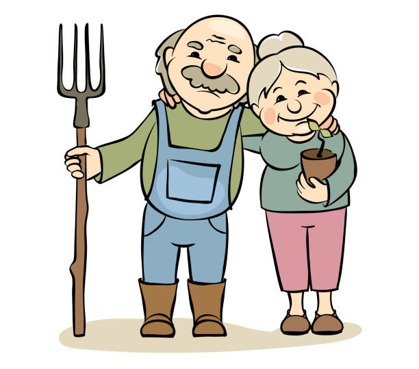 190 Old Woman Farmer Illustrations & Clip Art - iStock