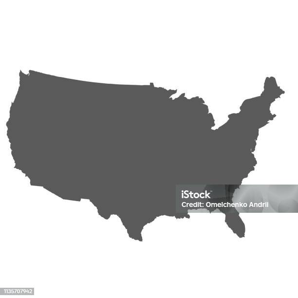 United States Map Background Stock Illustration - Download Image Now - USA, Map, Outline