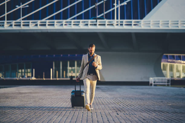 Businessman on business trip in Spain