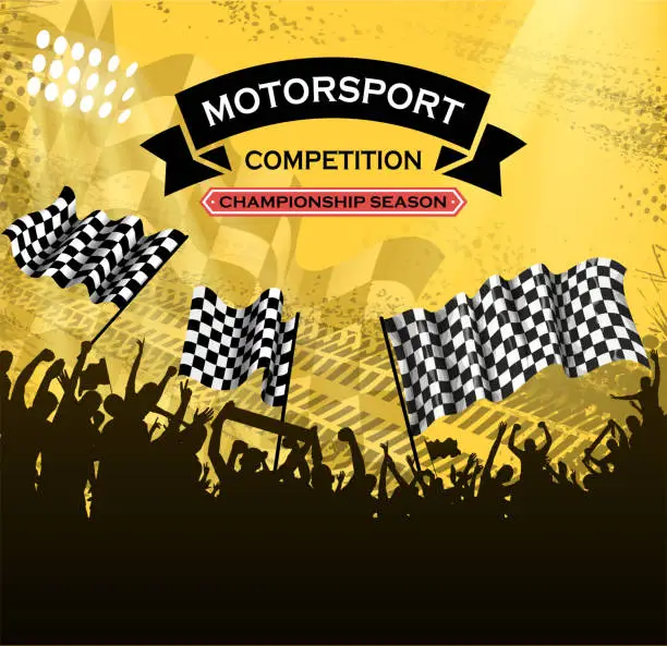 Vector illustration of racing competition silhouette