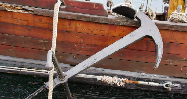 istock Black anchor from a brown boat 4K FS700 Odyssey 7Q 1135712308