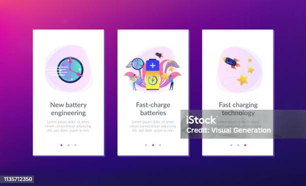 Fast Charging Technology App Interface Template Stock Illustration ...