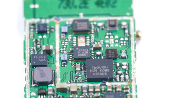 istock Closer look of the micro chip 1135713967