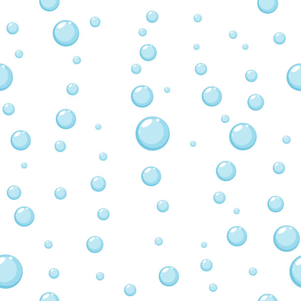 푸른 물 거품과 완벽 한 배경 - backgrounds bubble condensation drink stock illustrations