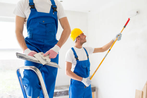 istock two builders with painting tools repairing room 1135717653