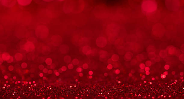 istock Bright beautiful sparkling red background with bokeh effect 1135724808