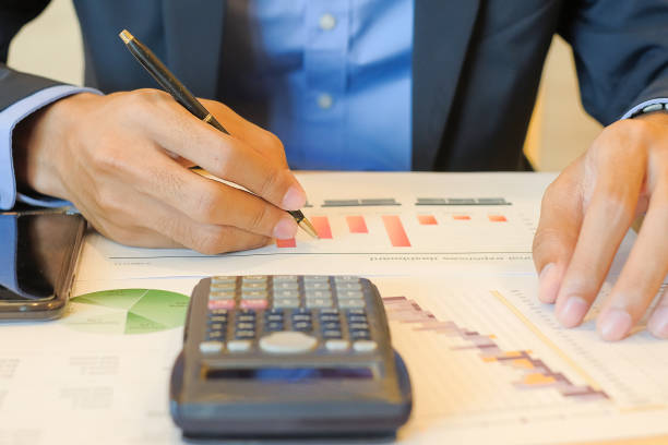 istock Midsection Of Businessman Working In Office 1135728877