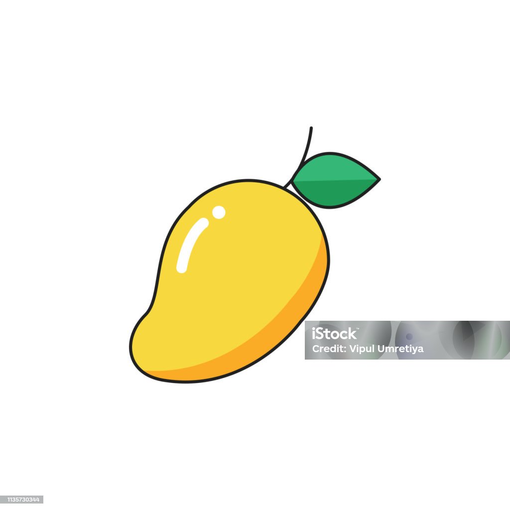 Mango icon Mango Fruit, Fruit, Icon, Vector, Cartoon Mango Fruit stock vector