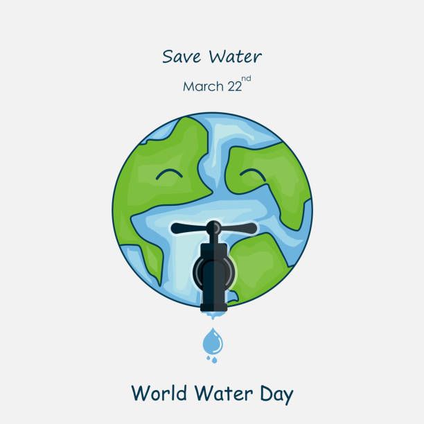 The Globe,Water drop and water tap icon.The globe icon vector logo design template.World Water Day icon.World Water Day idea campaign concept for greeting card and poster.Vector illustration vector art illustration