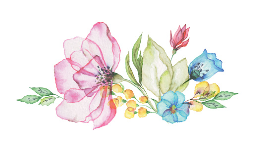Ilustración de Flores De Acuarela Para El Diseño De Volantes Banners Portada  Tarjeta Postal y más Vectores Libres de Derechos de Flor - iStock